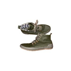 Keds Women’s Scout II Lace-Up Duck Boots in Olive Green – Size 11